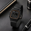 Casio Unisex Black Dial Stainless Steel Digital Watch