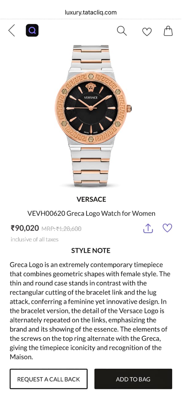 Versace Women's Greca