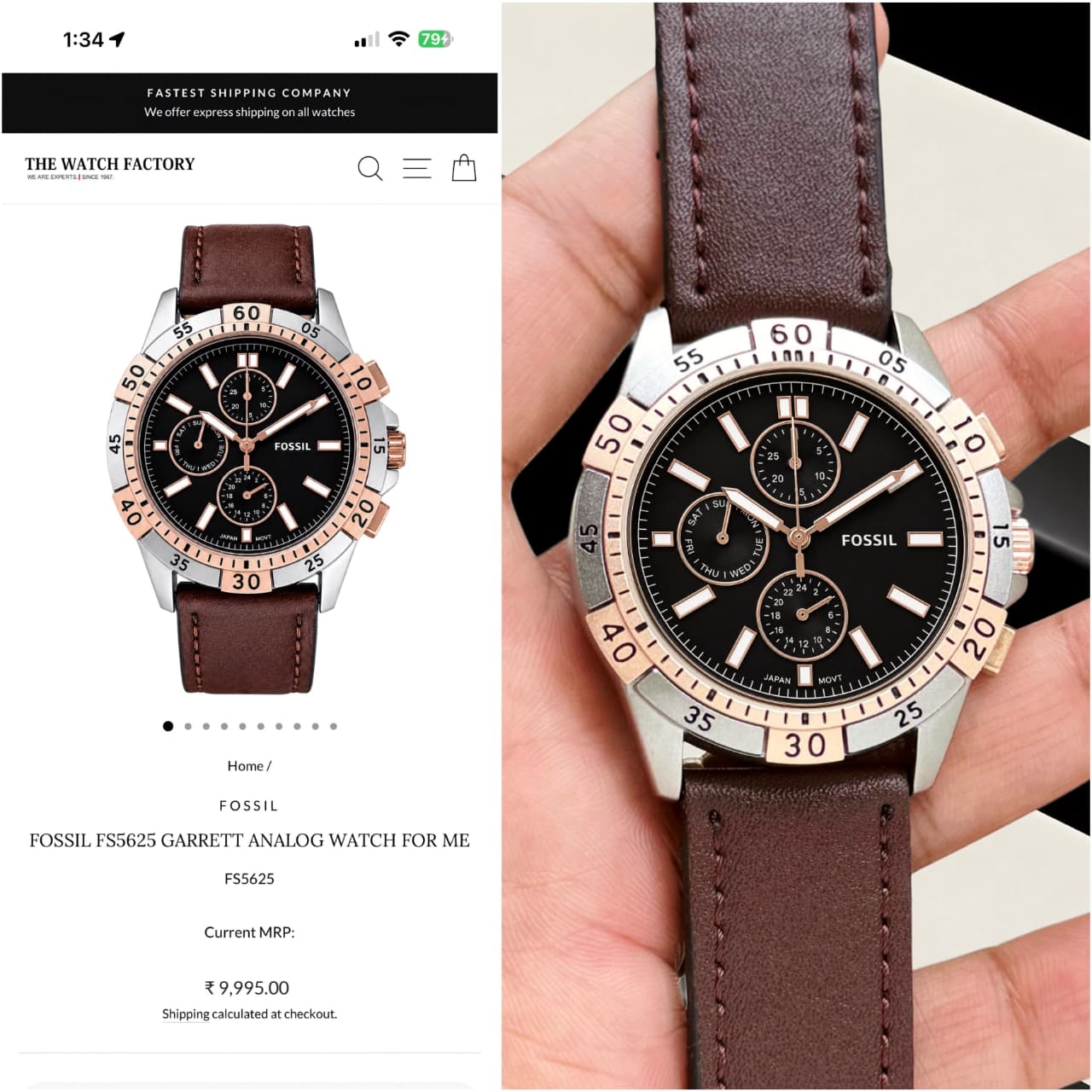 Fossil Garrett FS5625