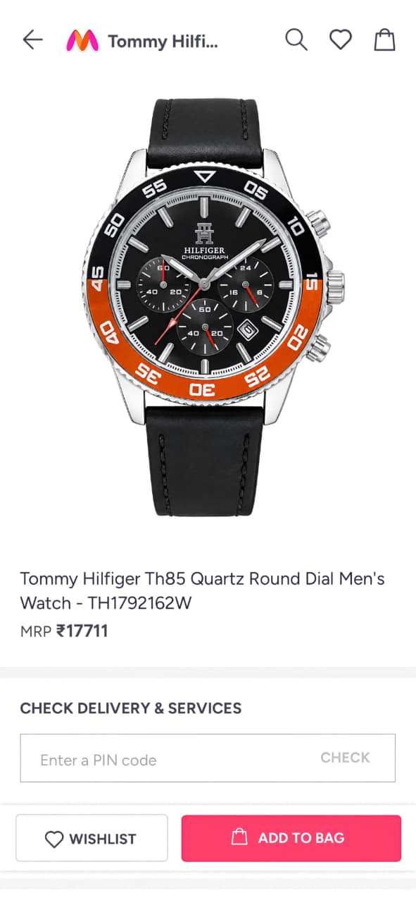 Tommy Hilfiger TH85 Quartz Round Dial Men's Watch