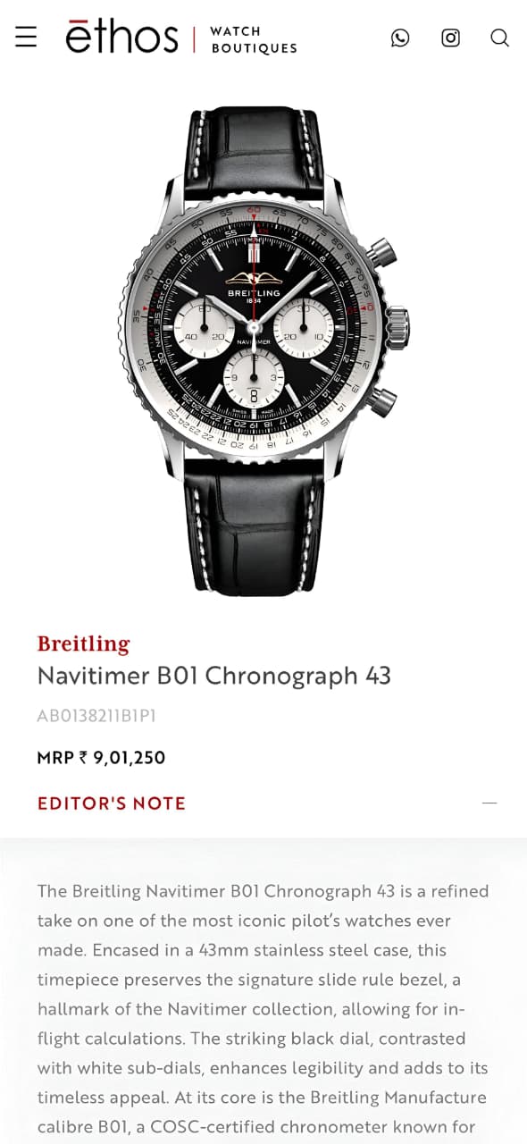 Breitling Navitimer B01 Chronograph 43