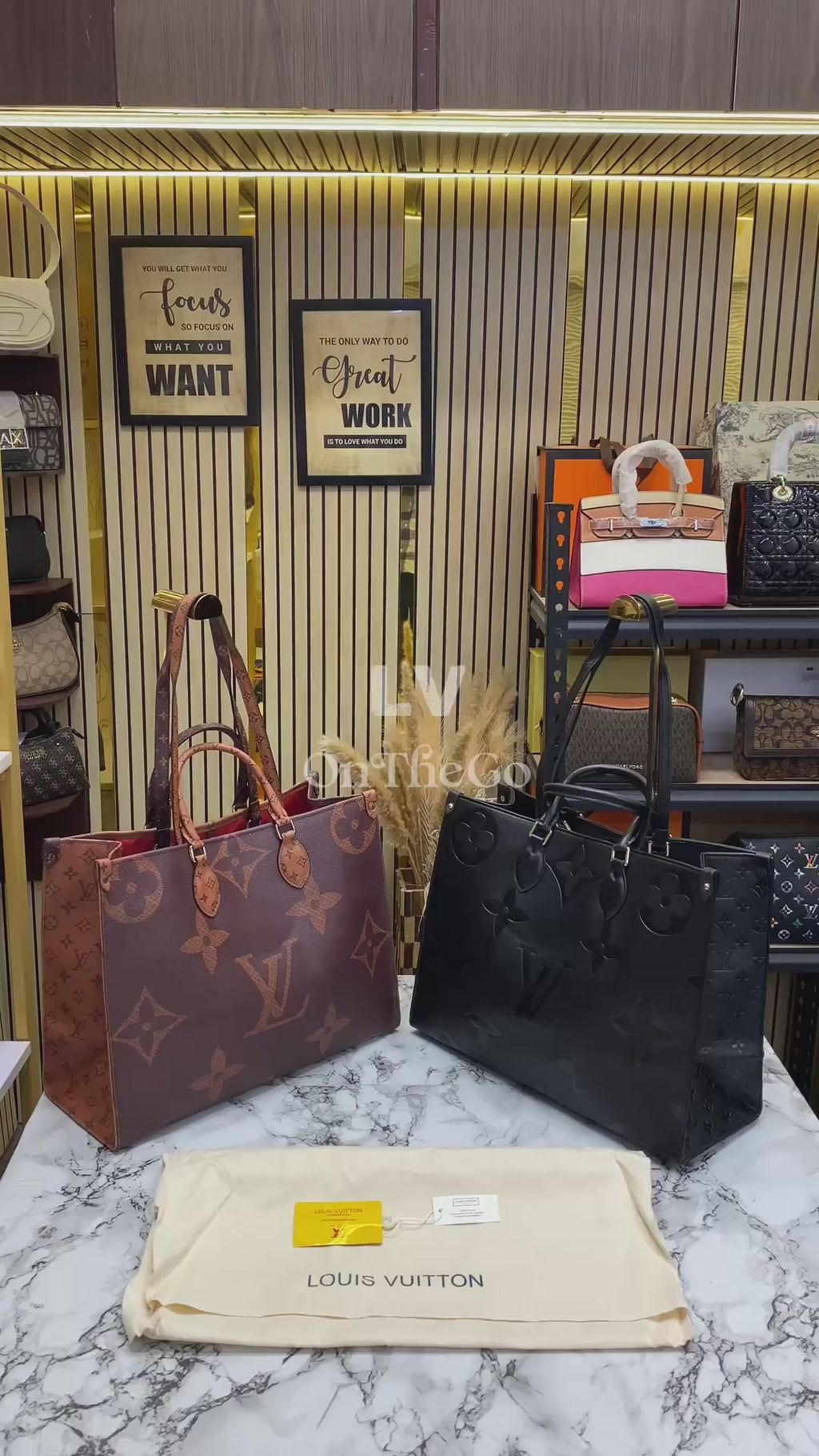 LOUIS VUITTON ONTHEGO PREMIUM BAG WITH DUST BAG